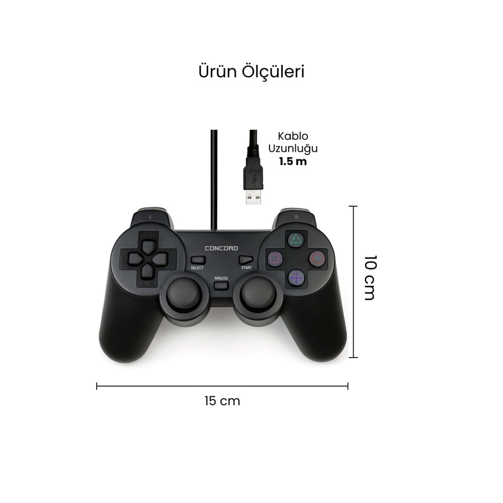 CONCORD C-850 USB 2.0 Kablolu Pc Oyun Kolu