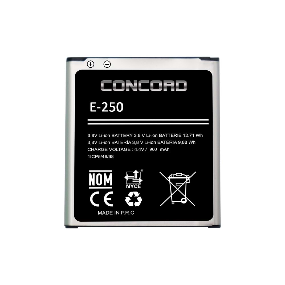 CONCORD C-1018 Samsung E-250 Batarya