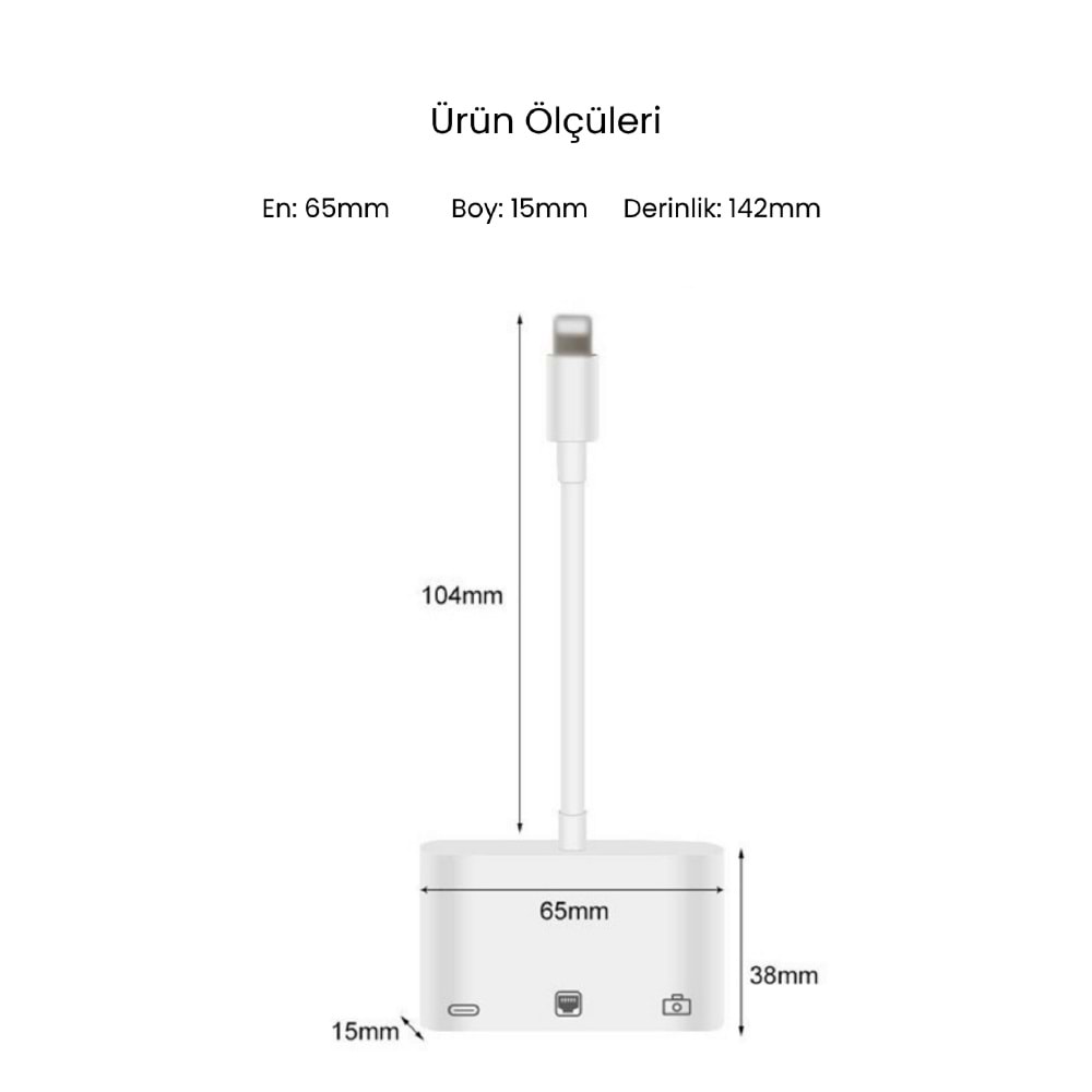 CONCORD BYL-107 Usb 2.0 Lightning OTG Dönüştürücü