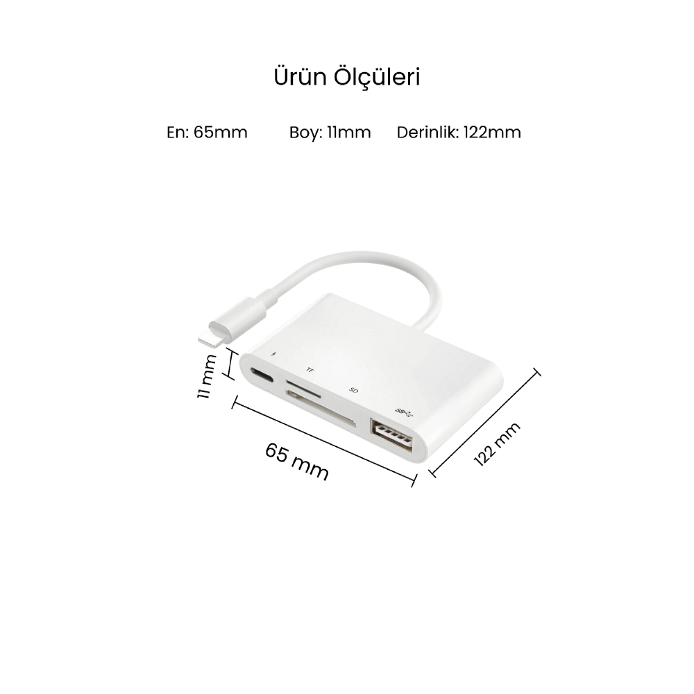 CONCORD BYL-108L USB 2.0 Lightning OTG Dönüştürücü