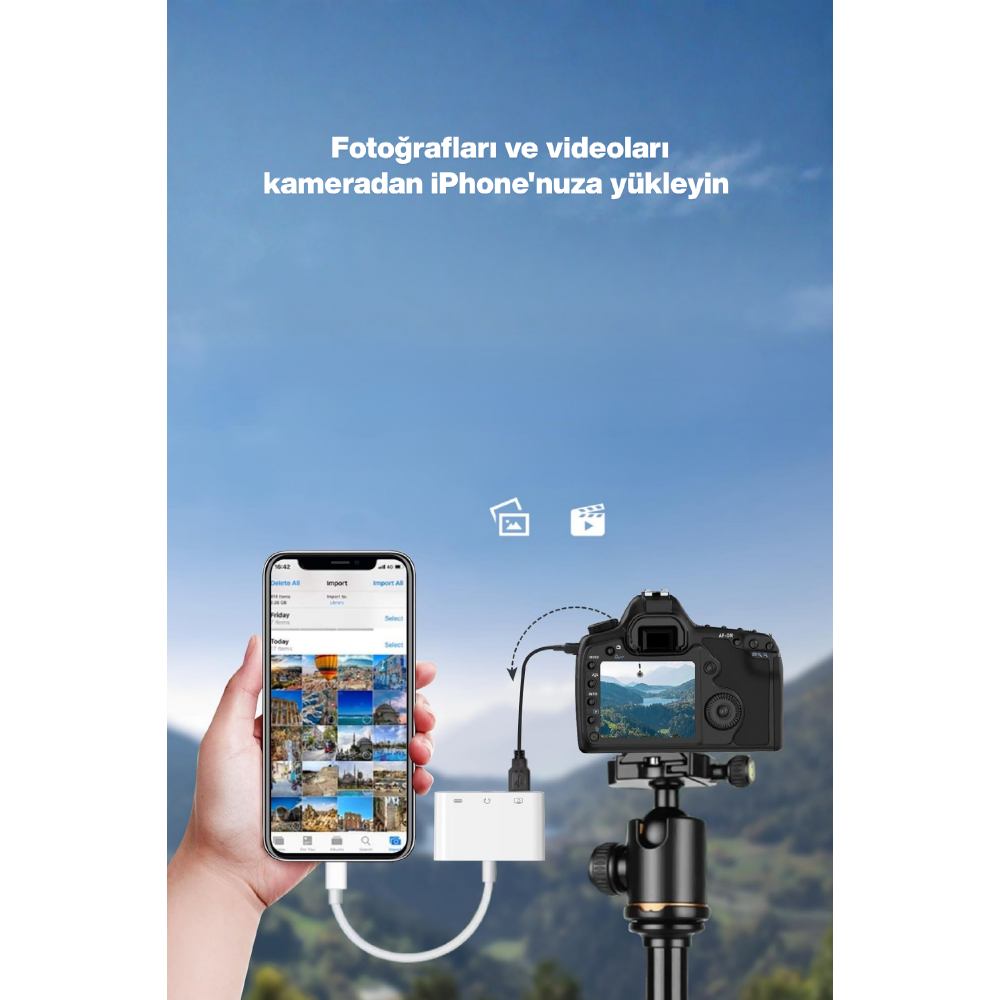CONCORD JH-0513 USB 2.0 Lightning OTG Dönüştürücü