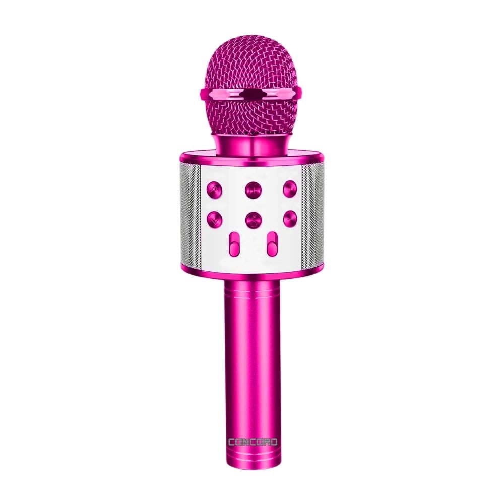 CONCORD C-8501 Karaoke Mikrofon Bluetooth USB & TF & Aux Pembe
