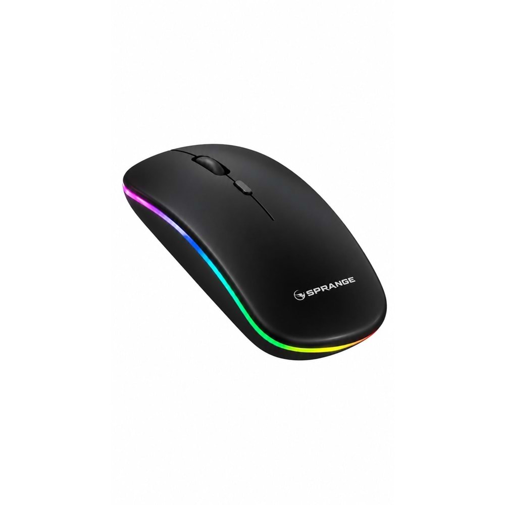 SPRANGE SR-M1 Kablosuz & Bluetooth Şarjlı Mouse Siyah