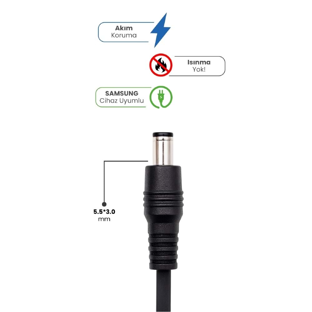 SPRANGE SR-L8 19V 4.74A 5.5 * 3.0mm 90W SAMSUNG İçin Laptop Adaptör