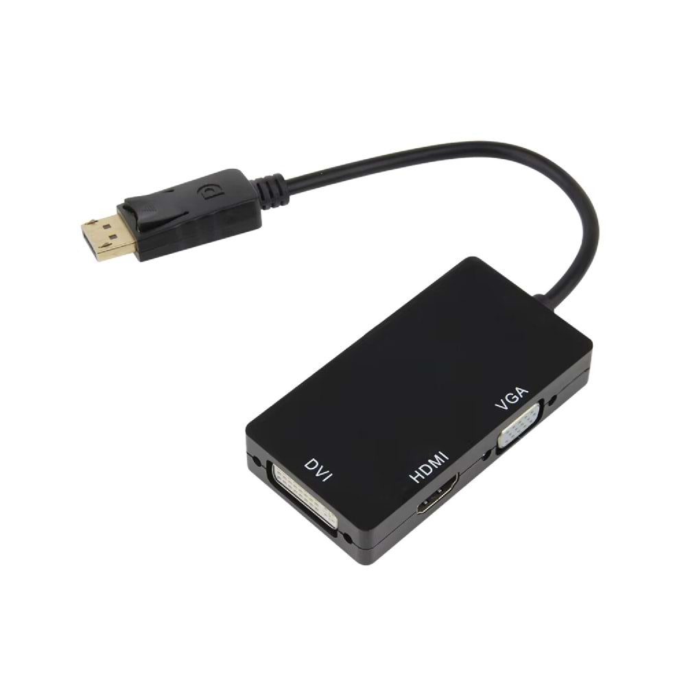 Dp To Vga + Hdmı + Dvı Adapter SİYAH