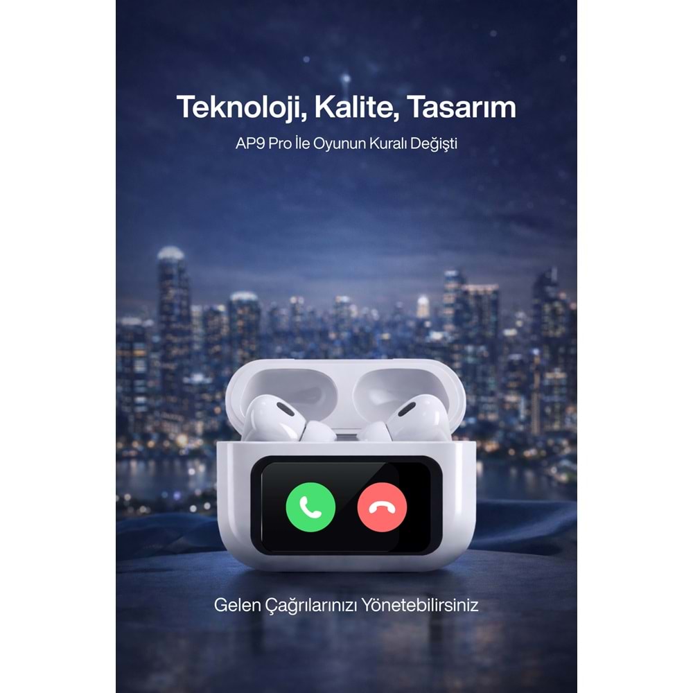 SPRANGE AP9 PRO Dokunmatik Ekran Bluetooth TWS Kulaklık