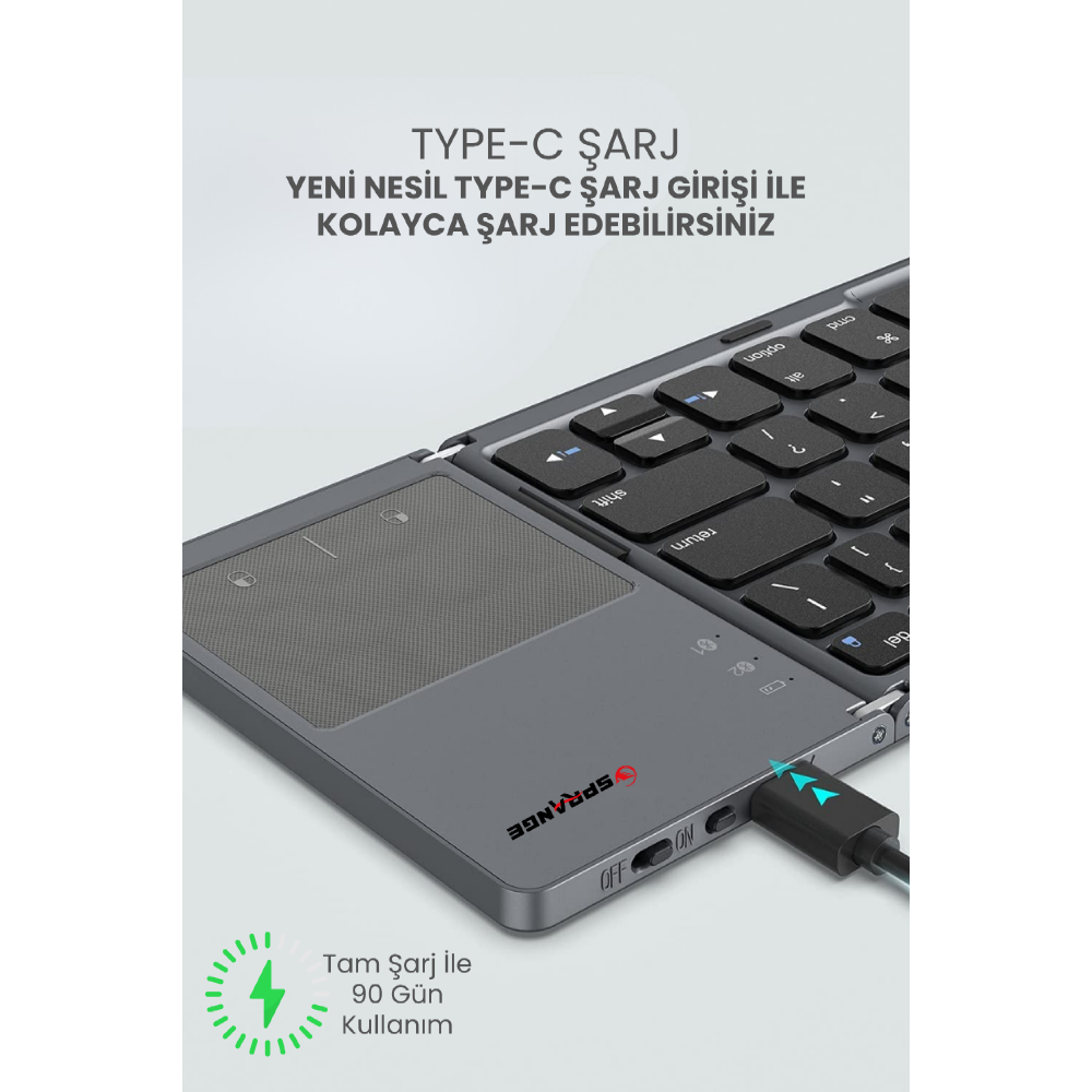 SPRANGE BK-5 Multimedya Q Klavye Katlanır Tasarım