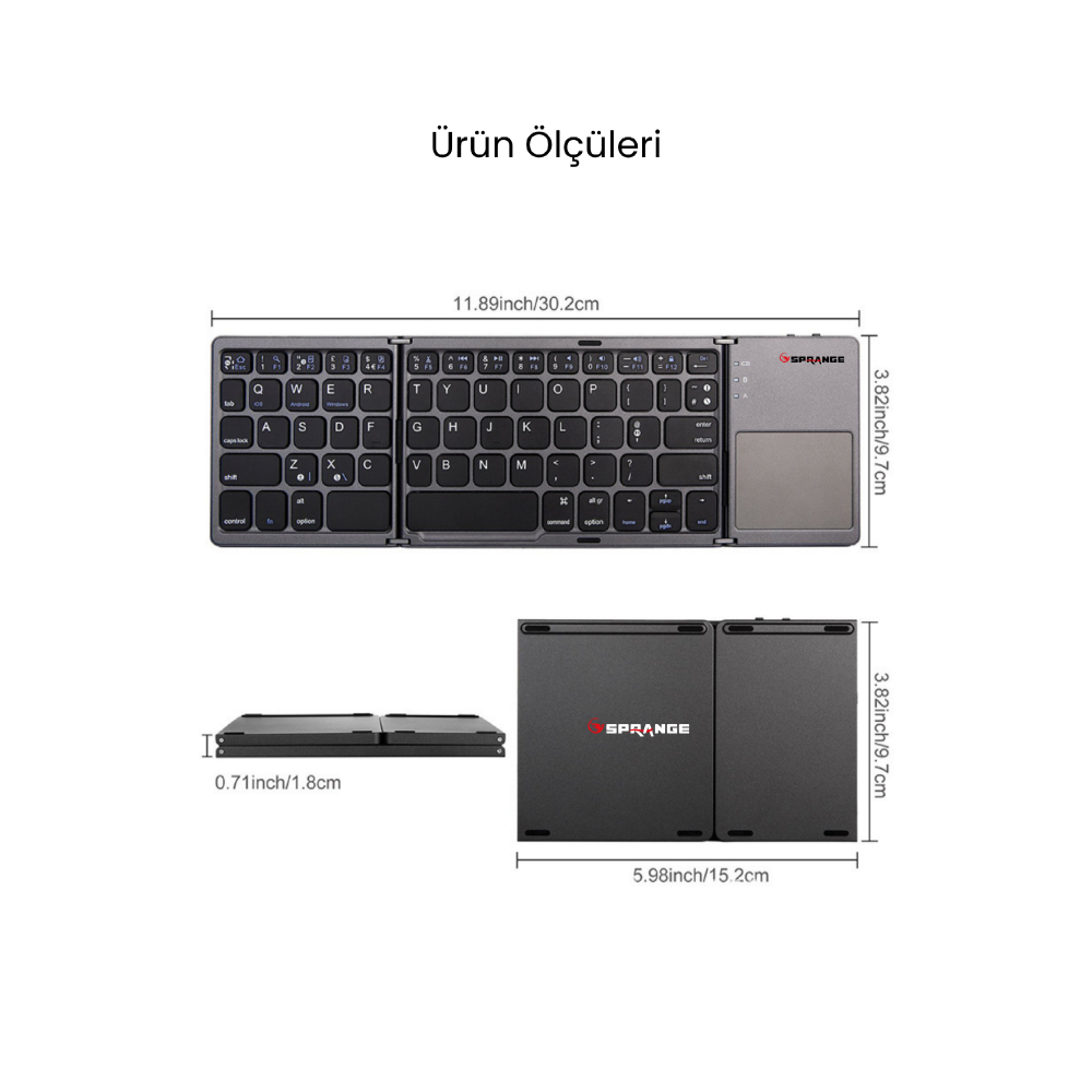 SPRANGE BK-5 Multimedya Q Klavye Katlanır Tasarım