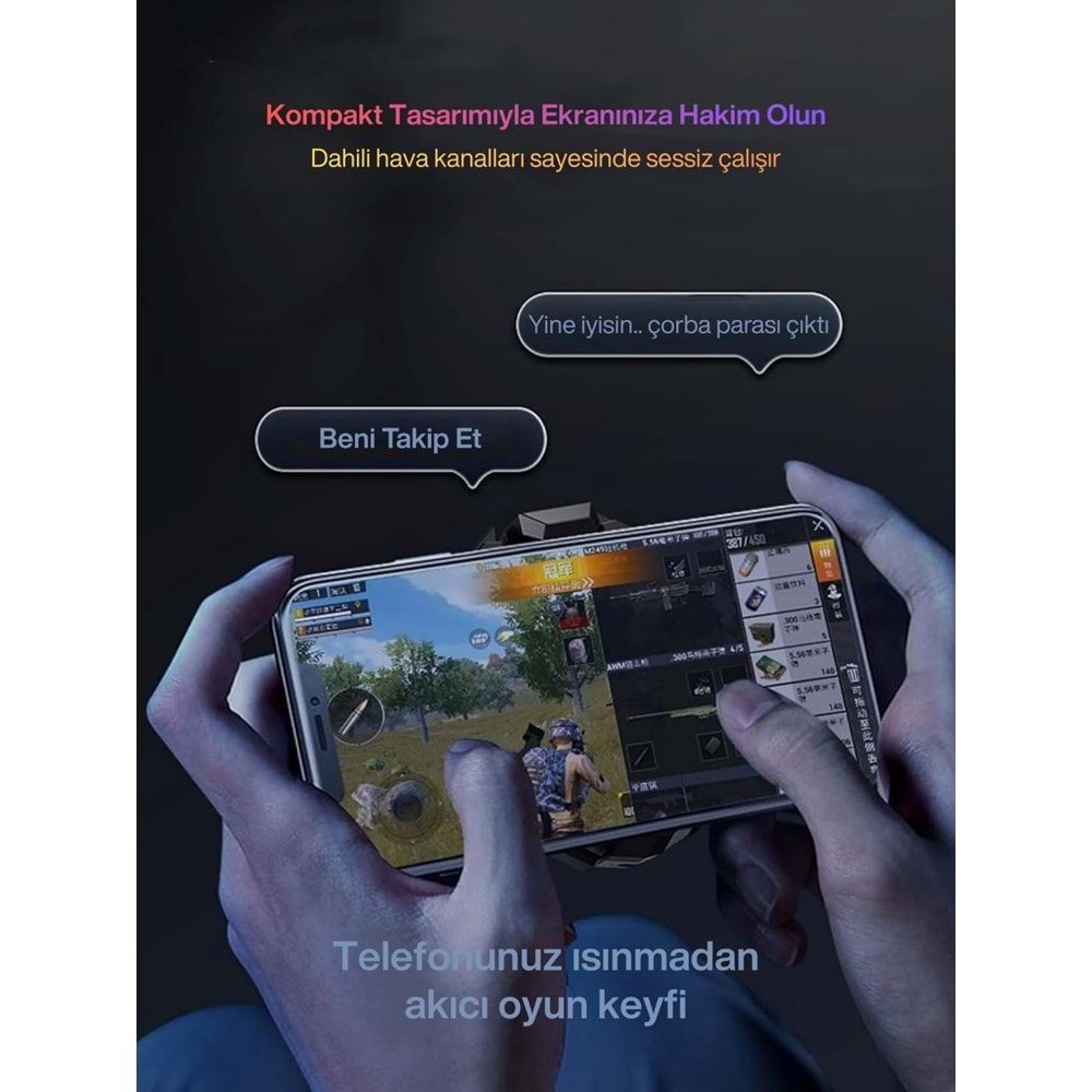 SPRANGE SR-MC4 RGB Aydınlatma Manyetik 2 Kademeli 8*6*3cm Telefon Soğutucu