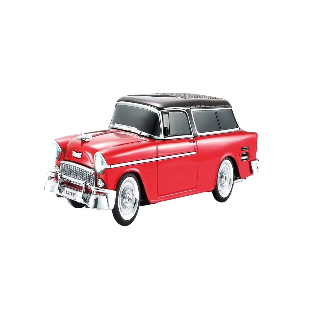 WS-1955 Bt/Fm/Usb Model Araba Görünümlü Hoparlör Kırmızı