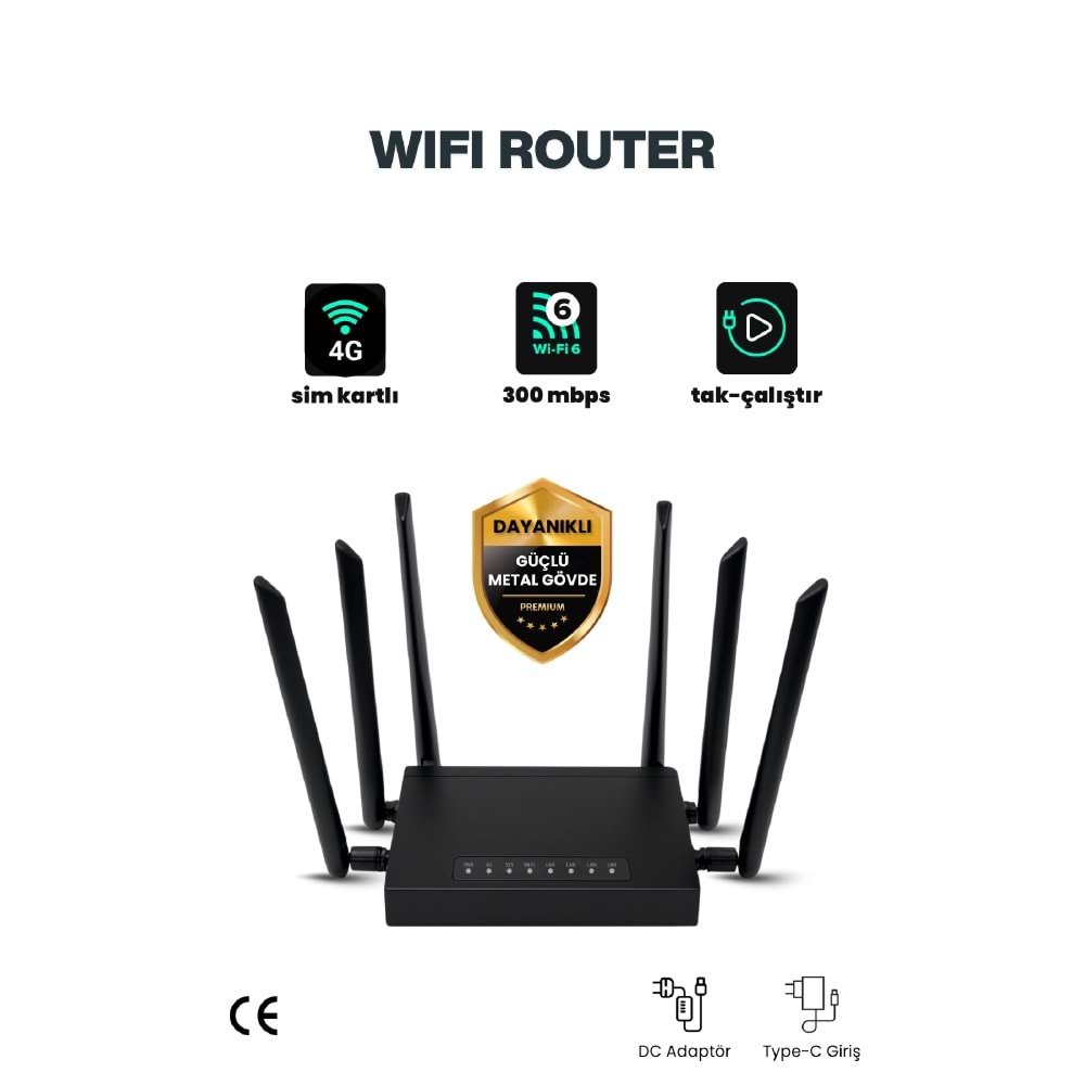 B825 300 Mbps 2.4 GHz. 4G ROUTER