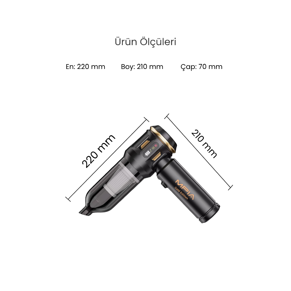 MPIA MCV-05 Gold Edition 10 IN 1 Araç Süpürgesi