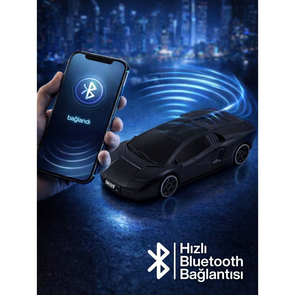 HF-F121 Model Araba Görünümlü Hoparlör Siyah