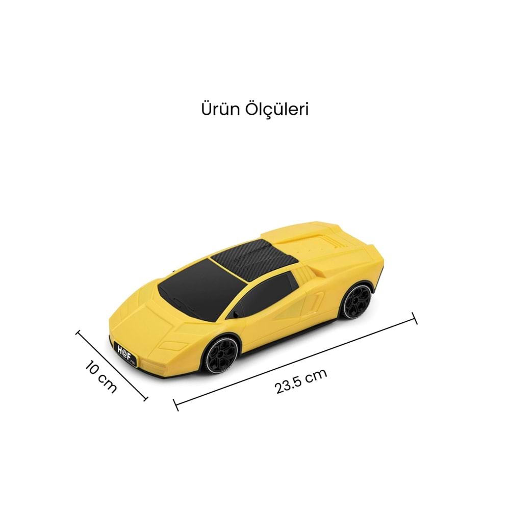 HF-F121 Model Araba Görünümlü Hoparlör Mavi-Sarı