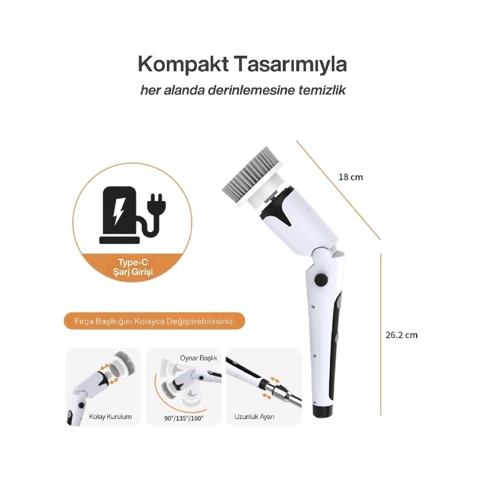 MPIA BC-4 Şarjlı Temizleme Fırçası