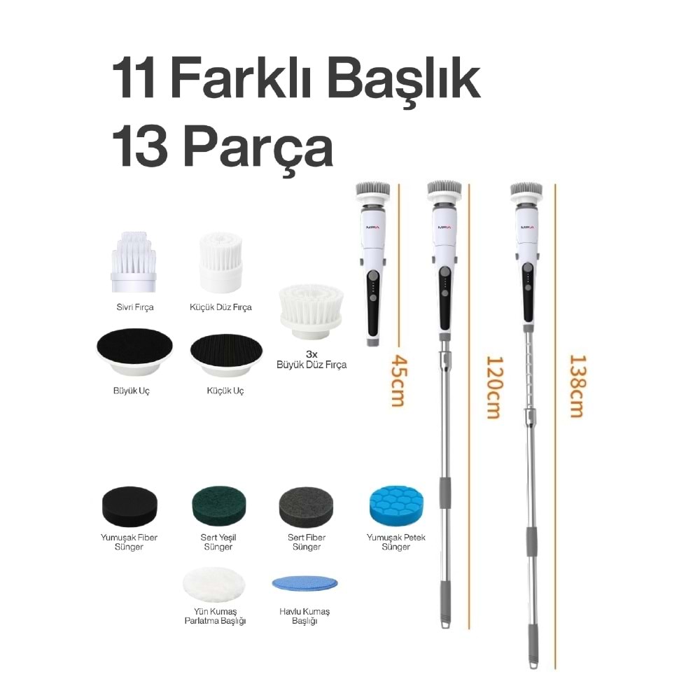 MPIA BC-4 Şarjlı Temizleme Fırçası