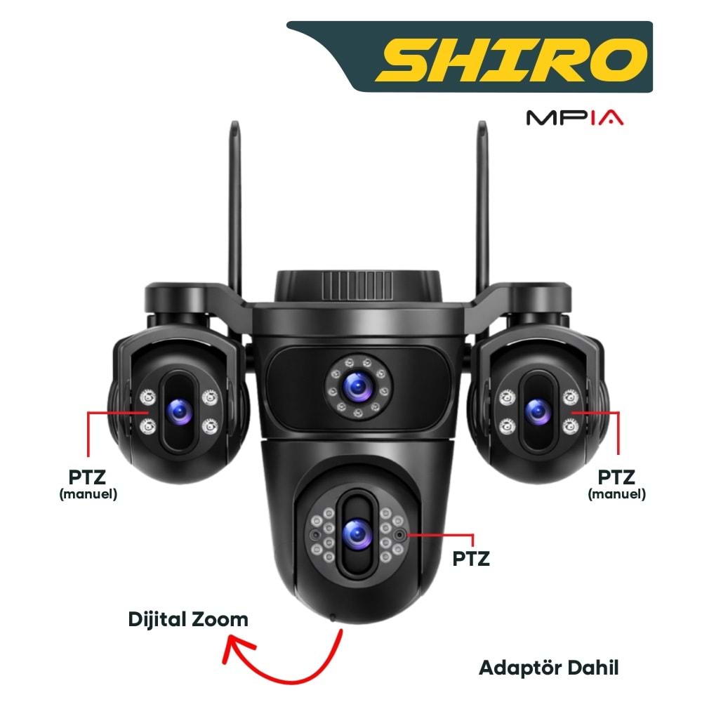 MPIA SHIRO 16 MP 4 Lens 1*PTZ Wi-Fi Kamera