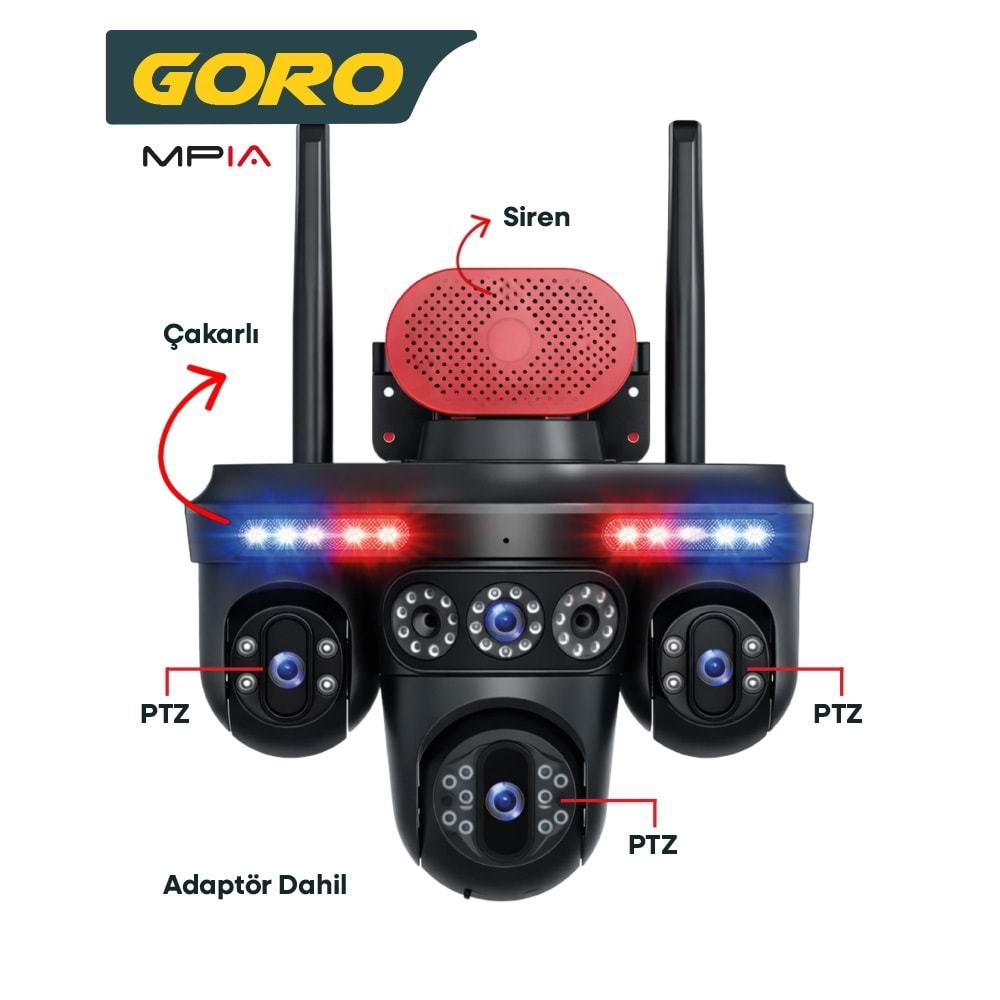MPIA GORO 16 MP 4 Lens 3*PTZ Wi-Fi Kamera