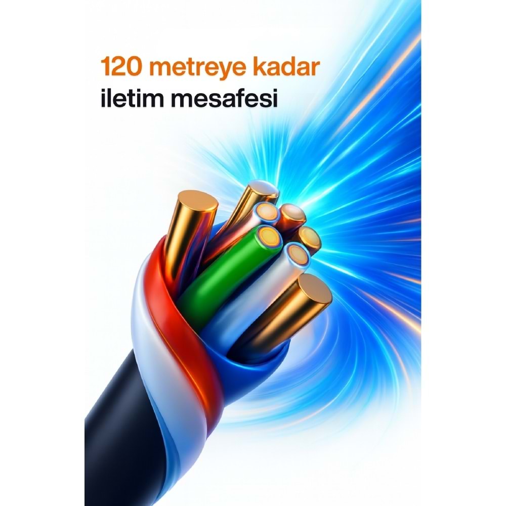MPIA NC-4 500 Metre CAT6 0.57 mm Çift Katmanlı Dış Ortam İnternet Kablosu