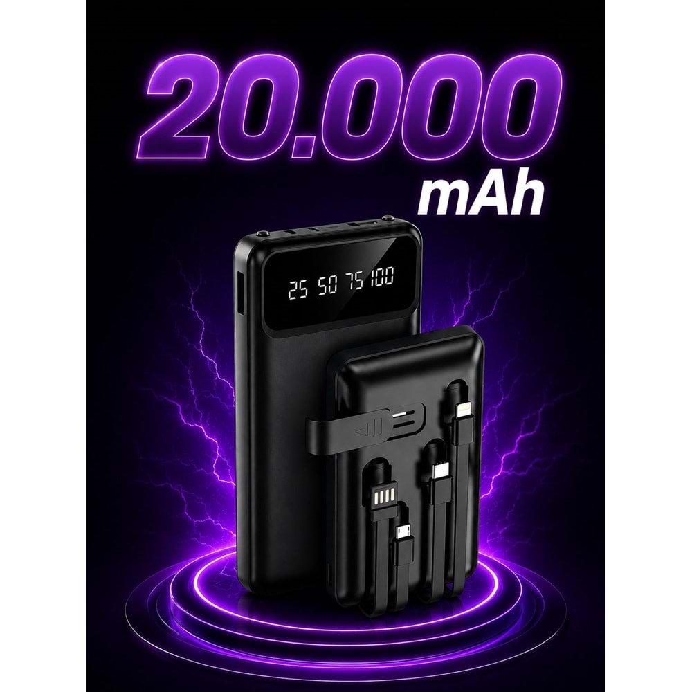 SPRANGE SR-P42 20.000 mAh Dijital Ekranlı Powerbank