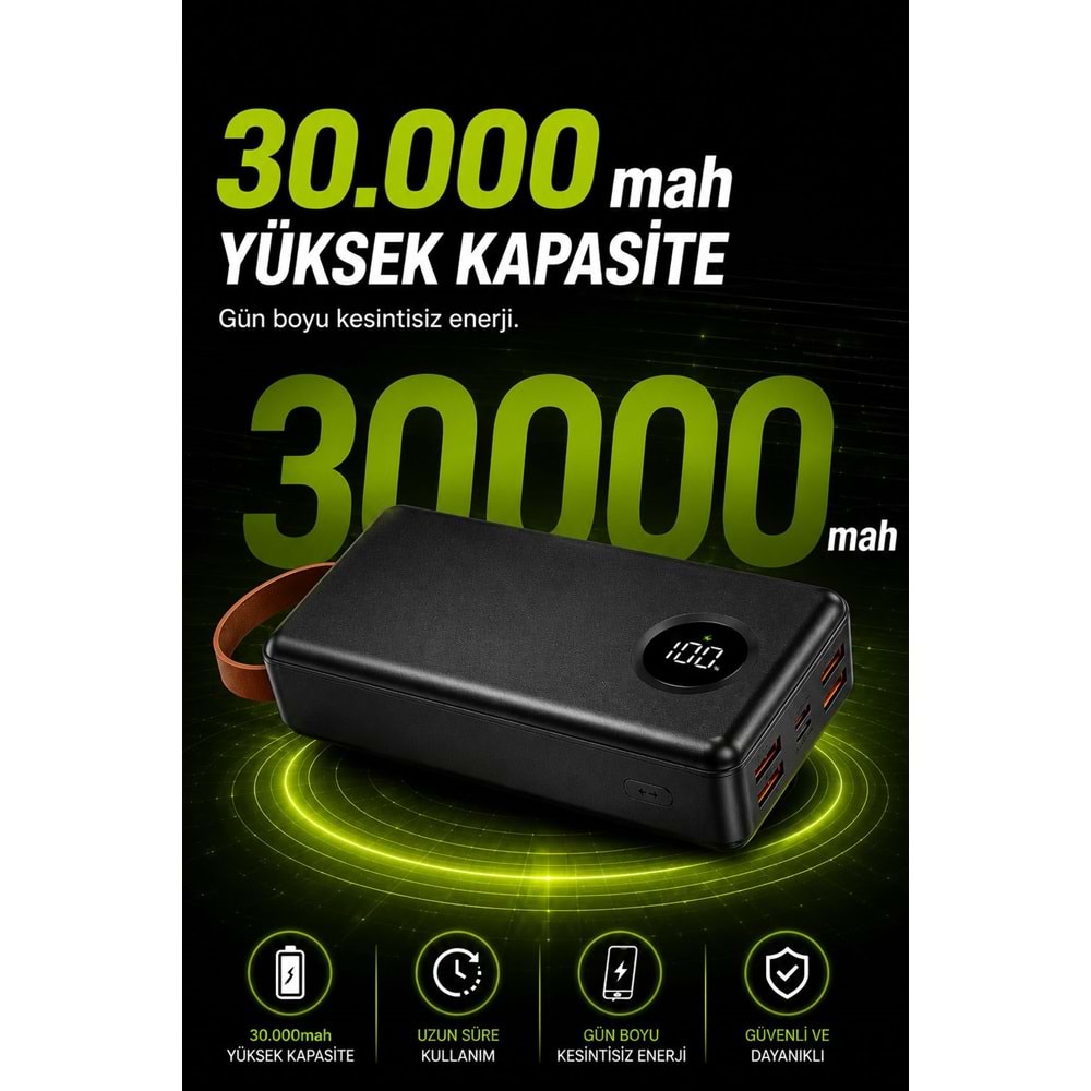 SPRANGE SR-P43 30.000 mAh 33W Hızlı Şarj Powerbank
