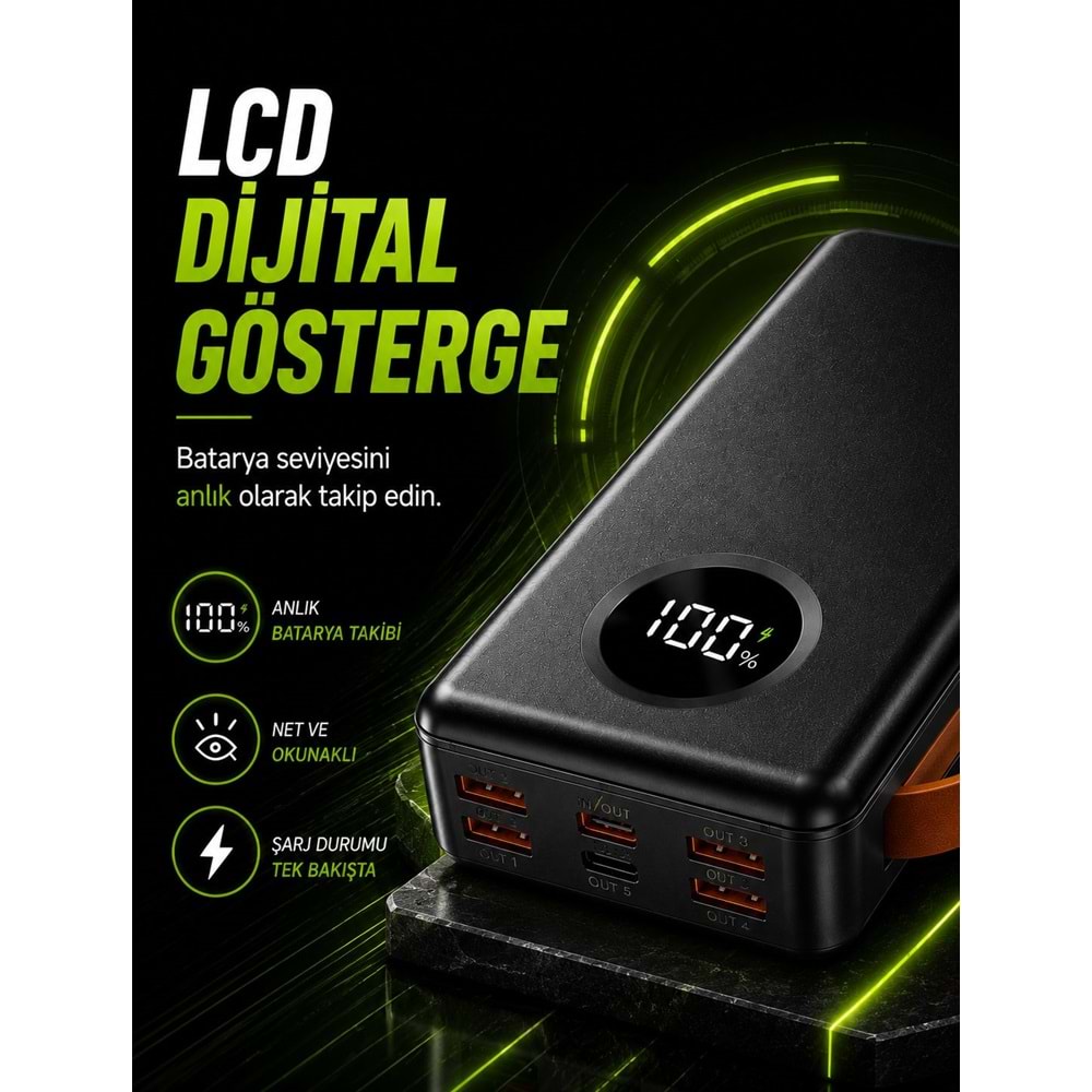 SPRANGE SR-P43 30.000 mAh 33W Hızlı Şarj Powerbank