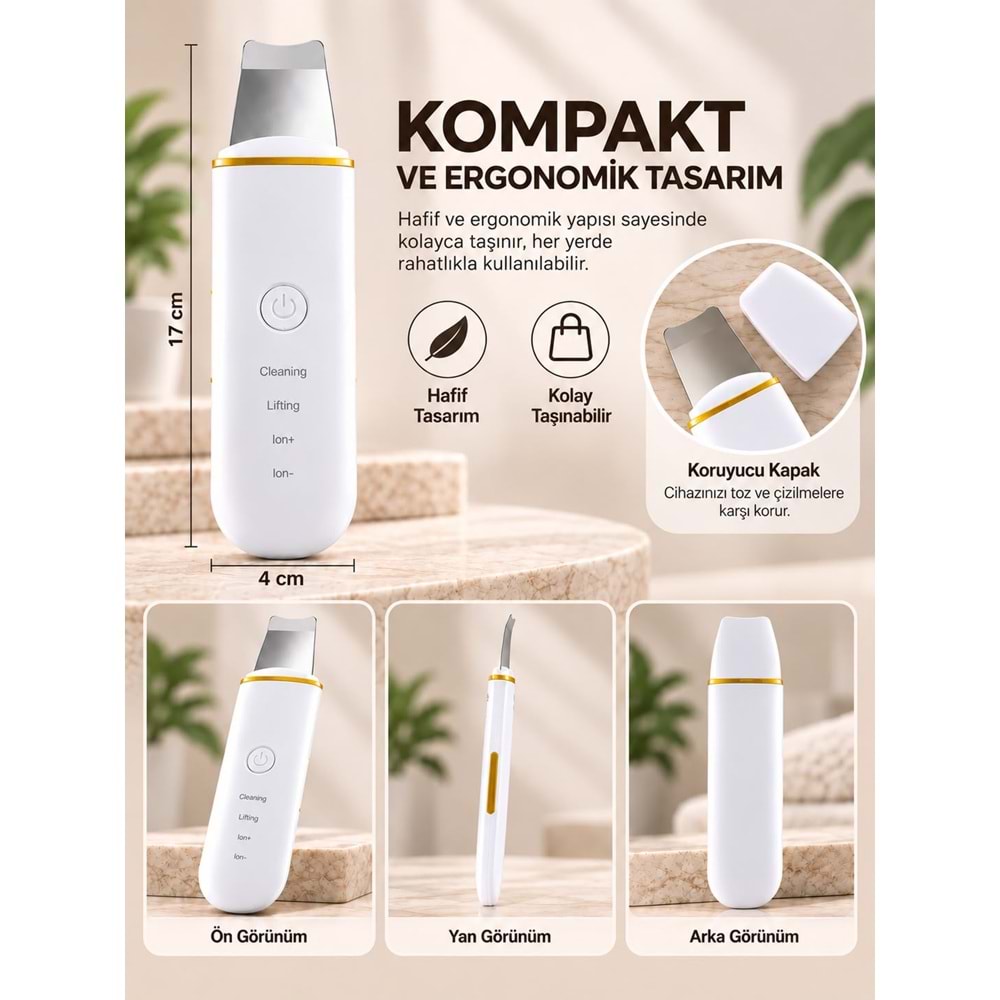 CONCORD SM-15 RENORA 4IN1 Ultrasonic Cilt Temizleme Spatulası