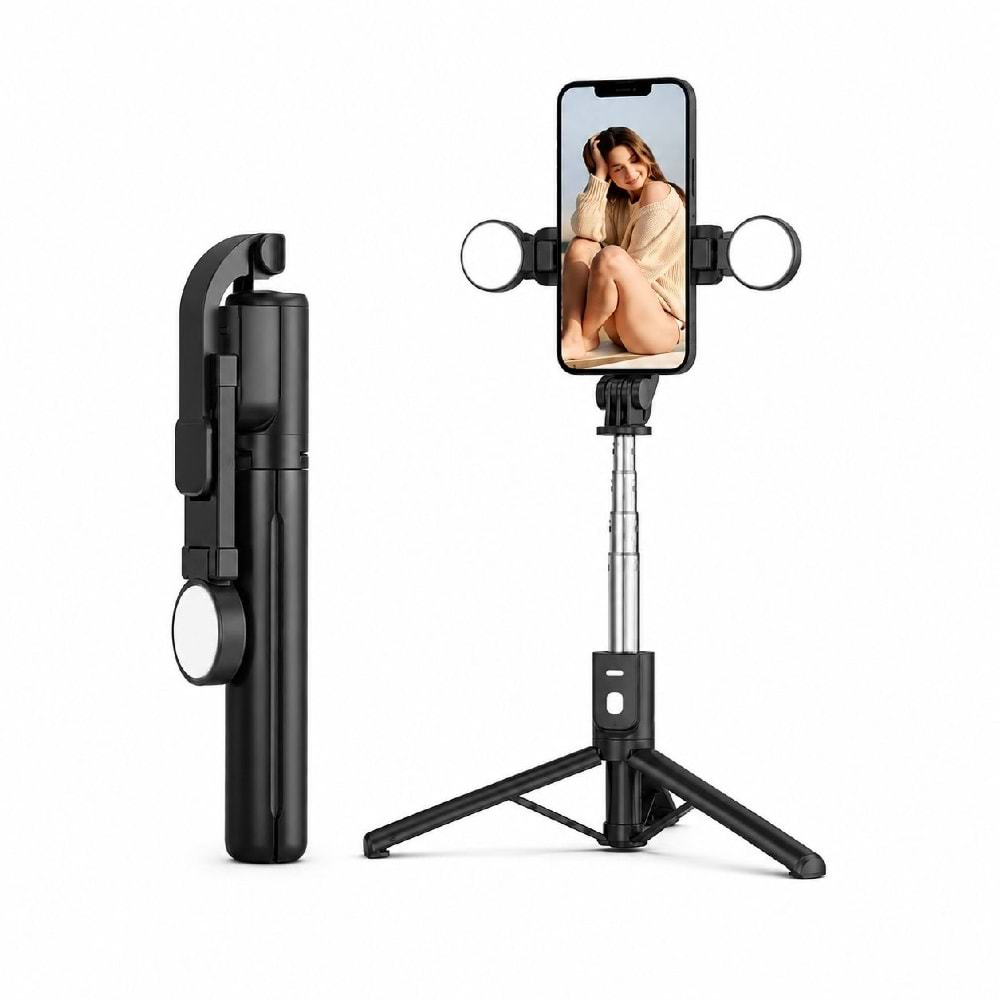 B11S Bluetooth Kumandalı Selfie Çubuğu ve Tripod Siyah