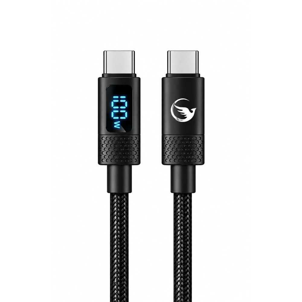 SPRANGE SR-15 100W 5A Type-C Data ve Şarj Kablosu Siyah