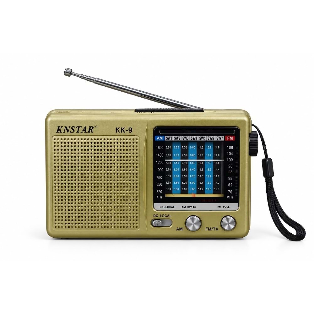 KK-9 Mini Taşınabilir FM Radyo Gold