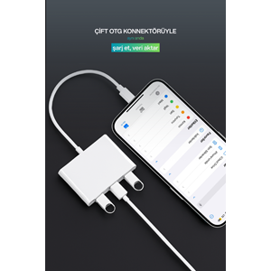CONCORD JH-0511 Çift USB Bağlantı Lightning OTG Dönüştürücü