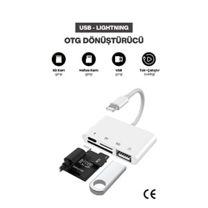 CONCORD JH-0512 USB 2.0 Lightning OTG Dönüştürücü