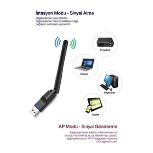 CONCORD W-7 Uydu Alıcılı Wi-Fi Adaptör