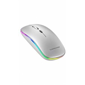 SPRANGE SR-M1 Kablosuz & Bluetooth Şarjlı Mouse Silver
