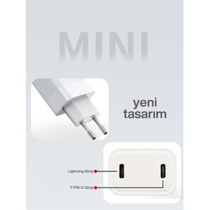 SPRANGE PLT-27 27W USB-L / USB-C PD Şarj Başlık Lightning – USB-C Data & Şarj Kablo