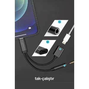 SHOAMI SH-016 2in1 Lightning Aux Çevirici