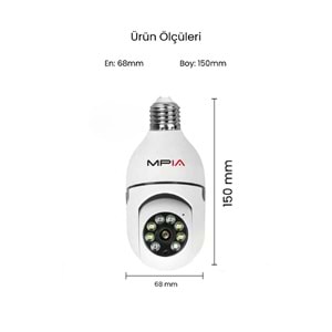 MPIA REN 4 MP Wi-Fi IP TF Kart Girişli Kamera 360° Panorama