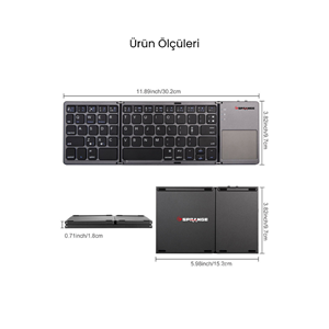 SPRANGE BK-5 Multimedya Q Klavye Katlanır Tasarım