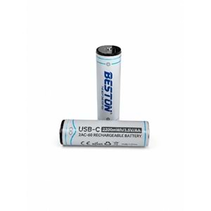 BESTON P2-02C-4 AA Şarj Edilebilir 4'Lü 1.5V USB-C Kalın Pil