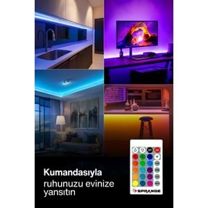 SPRANGE SP-LD10 RGB Şerit Led 10 Mt.