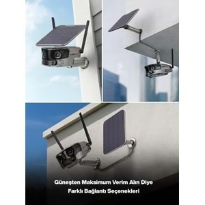 MPIA ZEN 4K / 8 MP Panoramik Çift Lens 4G Sim Kart / Solar Kamera