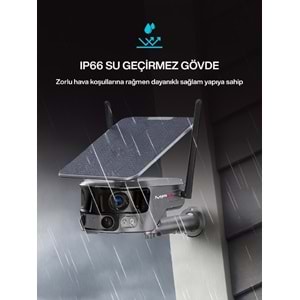 MPIA ZEN 4K / 8 MP Panoramik Çift Lens 4G Sim Kart / Solar Kamera