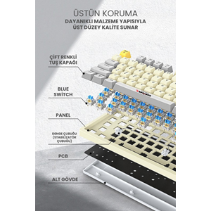 SPRANGE MK-12 Mekanik Gaming USB Q Klavye 9 Farklı RGB Aydınlatma Türkçe