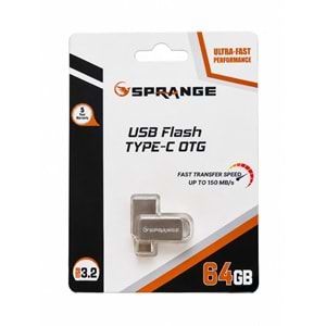 SPRANGE SOTGT64 USB 3.2 Type-C & Usb 64GB Metal Flash Disk