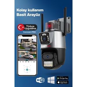 MPIA UME 3 MP + 3 MP Çift Lens Wi-Fi TF Kart Girişli Kamera