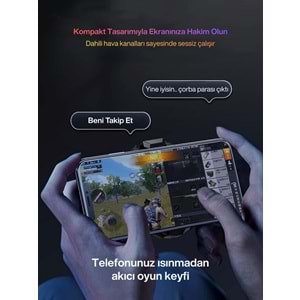 SPRANGE SR-MC7 RGB Aydınlatma Manyetik 3 Kademeli 8*5*4cm Telefon Soğutucu