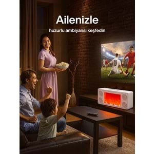 L45 Bt/Fm/Usb Alev & Şömine Efekti Hoparlör Beyaz