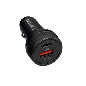 CONCORD C-777 55w USB-C & USB A Araç Şarjı Siyah