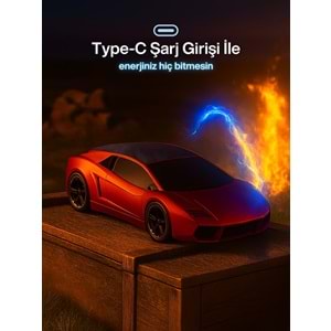 HF-F121 Model Araba Görünümlü Hoparlör Kırmızı