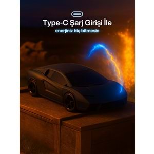 HF-F121 Model Araba Görünümlü Hoparlör Siyah